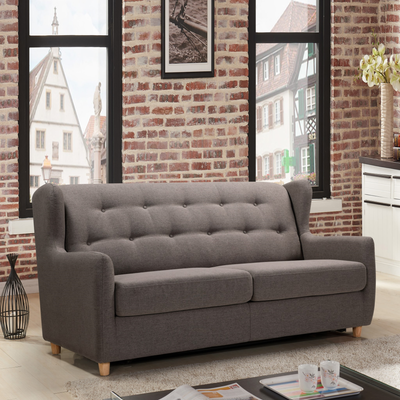 MARQUIS 2 Seater Sofa bed with Separate Foam Mattress-Dark grey