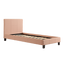Single PU Leather Bed Frame Pink