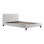 Double PU Leather Bed Frame White