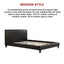 Double PU Leather Bed Frame Black