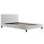 Queen PU Leather Bed Frame White
