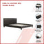 King PU Leather Bed Frame Brown