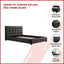 Queen PU Leather Deluxe Bed Frame Black