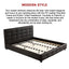 King PU Leather Deluxe Bed Frame Black