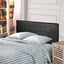 PU Leather Double Bed Headboard Bedhead - Black