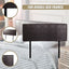 PU Leather Double Bed Headboard Bedhead - Brown