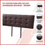 PU Leather King Bed Deluxe Headboard Bedhead - Brown