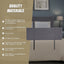 Linen Fabric Queen Bed Headboard Bedhead - Grey