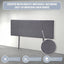 Linen Fabric Double Bed Headboard Bedhead - Grey