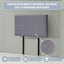 Linen Fabric Single Bed Headboard Bedhead - Grey
