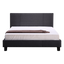 Double Linen Fabric Bed Frame Grey
