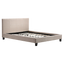 Queen Linen Fabric Bed Frame Beige