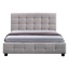 Linen Fabric Double Deluxe Bed Frame Beige