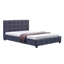 Linen Fabric Queen Deluxe Bed Frame Grey