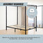 4 Four Poster Queen Bed Frame