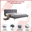 King Linen Fabric Deluxe Bed Frame Grey