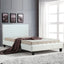 King Single PU Leather Bed Frame White