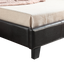 King Single PU Leather Bed Frame Brown