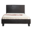 King Single PU Leather Bed Frame Brown