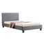 King Single Linen Fabric Bed Frame Grey