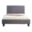 King Single Linen Fabric Bed Frame Grey