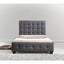 King Single Linen Fabric Deluxe Bed Frame Grey