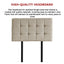 Linen Fabric Single Bed Deluxe Headboard Bedhead - Beige