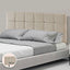 Linen Fabric Double Bed Deluxe Headboard Bedhead - Beige