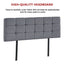Linen Fabric Queen Bed Deluxe Headboard Bedhead - Grey