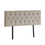 Linen Fabric Queen Bed Deluxe Headboard Bedhead - Beige