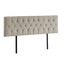 Linen Fabric King Bed Deluxe Headboard Bedhead - Beige
