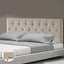 Linen Fabric King Bed Deluxe Headboard Bedhead - Beige