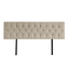 Linen Fabric King Bed Deluxe Headboard Bedhead - Beige