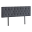 Linen Fabric King Bed Deluxe Headboard Bedhead - Grey