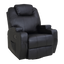 Black Massage Sofa Chair Recliner 360 Degree Swivel PU Leather Lounge 8 Point Heated