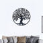 Black Tree of Life Wall Art Hanging Metal Iron Sculpture Garden 60cm