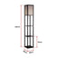 Shelf Floor Lamp - Shade Diffused Light Source with Open-Box Shelves