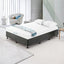 Palermo Queen Ensemble Bed Base Platinum Graphite Linen Fabric