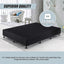 Palermo King Single Ensemble Bed Base Midnight Black Linen Fabric
