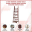 5 Tier Wooden Ladder Shelf Stand Storage Book Shelves Shelving Display Rack