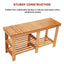 Bamboo Shoe Rack Wooden Bench Storage Organiser Cabinet Holder Stool