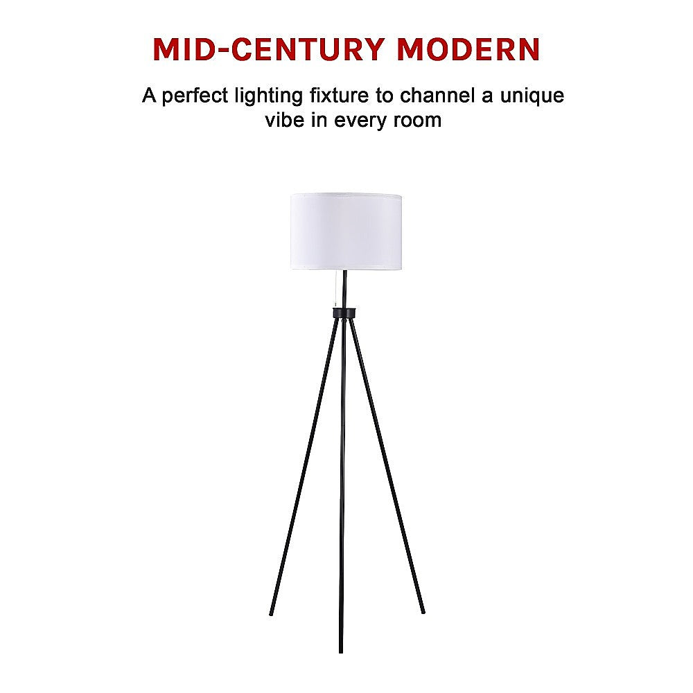 Mid-Century Floor Lamp Modern Tripod Decor Living Room Standing