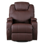 Brown Massage Sofa Chair Recliner 360 Degree Swivel PU Leather Lounge 8 Point Heated