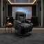 Recliner Chair – Electric Massage Lift Chair with Heat Function PU Leather Lounge Sofa Black
