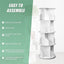 360-degree Rotating 4 Tier Display Shelf Bookcase Organiser