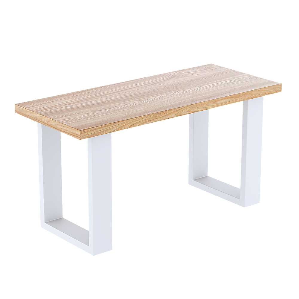 Trapezoid-Shaped Table Bench Desk Legs Retro Industrial Design Fully Welded - White