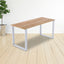 Square-Shaped Table Bench Desk Legs Retro Industrial Design Fully Welded - White