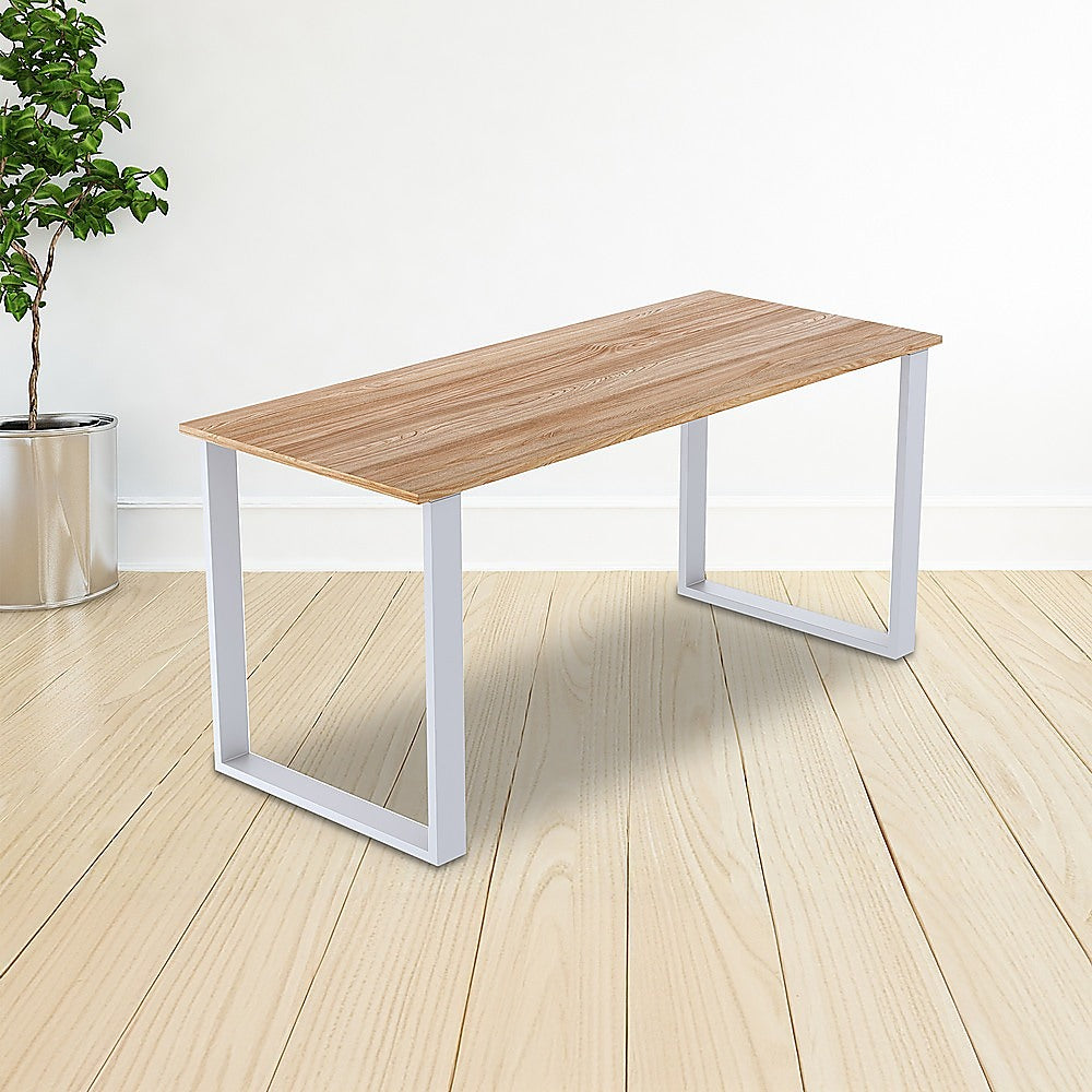 Square-Shaped Table Bench Desk Legs Retro Industrial Design Fully Welded - White