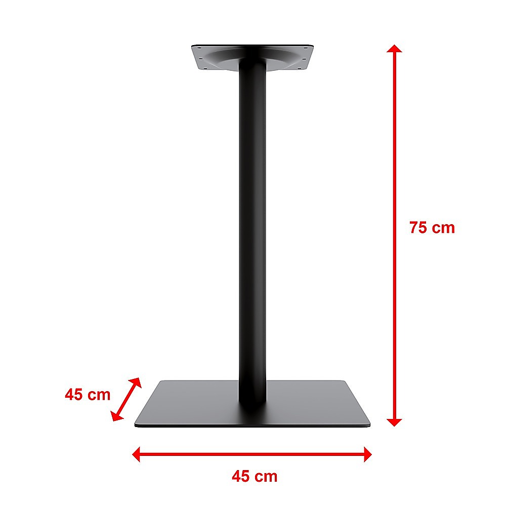 Steel Square 45cm Restaurant Cafe Office Table Base Leg