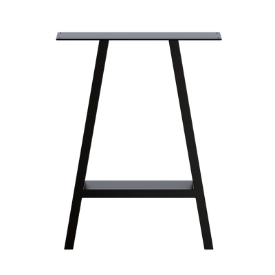 2x Rustic Dining Table Legs Steel Industrial Vintage 71cm - Black